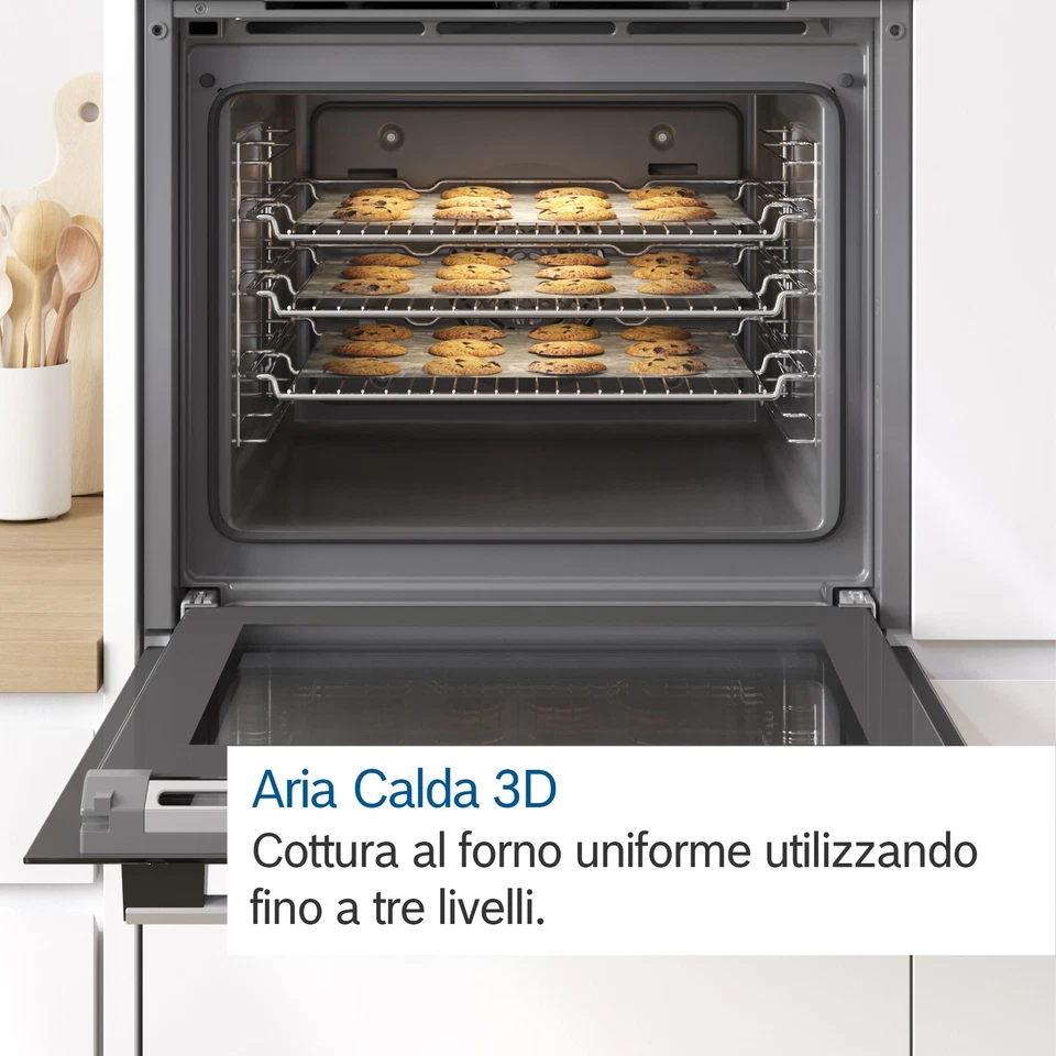 Forno Incasso Elettrico Ventilato Bosch Serie 2 HBA172BS0 Pirolitico 3D A 71 L - Immagine 4 di 4