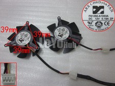 New FS1250-A1053A Graphics dual fan DC12V 0.19A Pitch:39 39 39mm 3-Wire/4-Pin