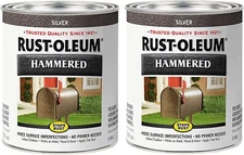 Rust-Oleum 7213502 Hammered Metal Finish, Silver, 2 Quarts