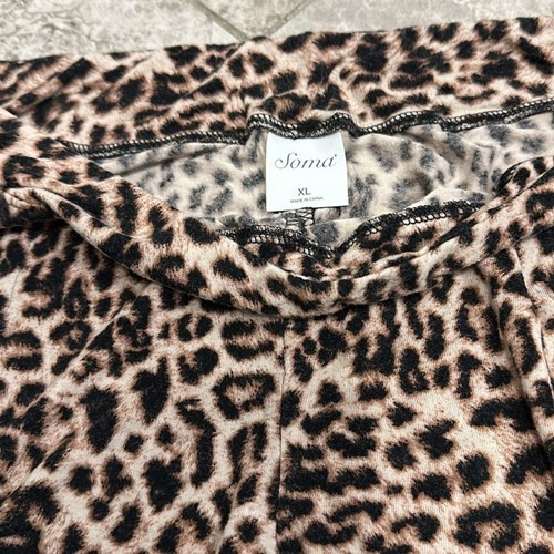 Soma Cool Nights Lace Trim Ankle PJ Pajama Print XL Animal Print - Picture 7 of 12