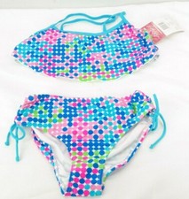 Girls Nikki Ruffled Mid Rise Bikini Size 14 by Kanu Surf TF