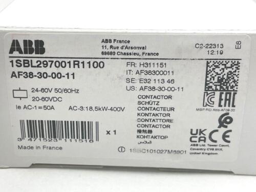 ABB AF38-30-00-11 Contactor, 3-Pole, 24-60V, 20-60 VDC - Picture 11 of 11