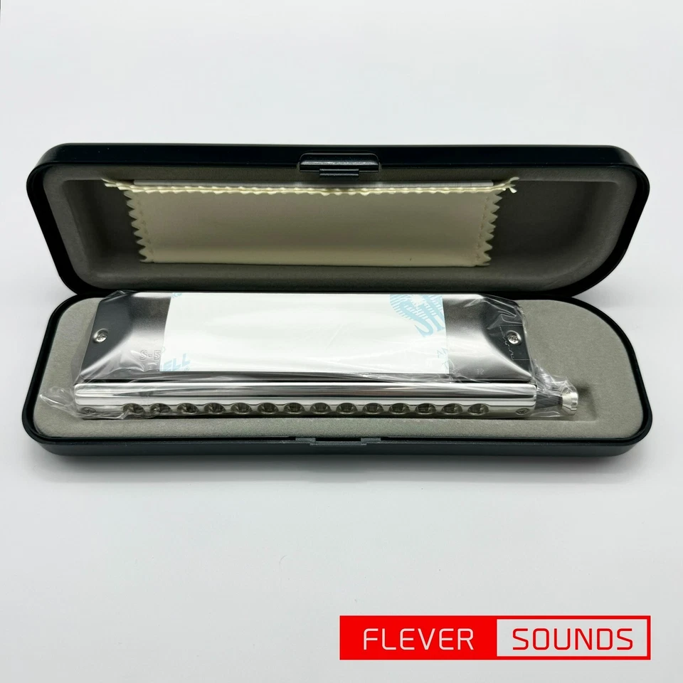 Suzuki Sirius S-56S Chromatic Harmonica 14 Holes 56 Sound w/Plastic Case - Image 3 of 4