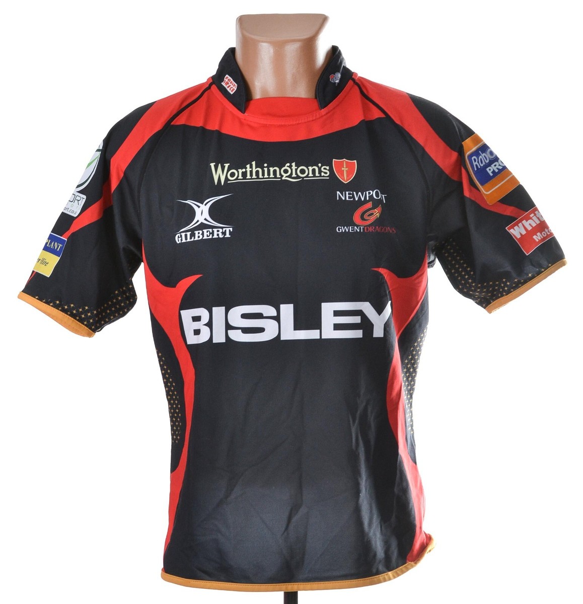 GILBERT Newport Gwent Dragons ラグビーシャツ M NEWPORT GWENT DRAGONS RUGBY UNION SHIRT GILBERT M WOMEN #23