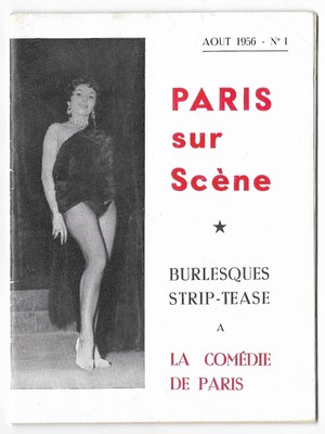 paris sur scene STRIP TEASE Programm 1956 Nr. 1 komplett sehr guter Zustand