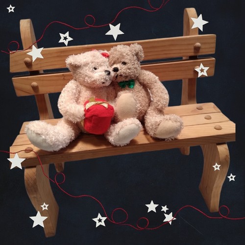 American Greetings Mistelzweig Teddybären / Wir teilen einen Weihnachtskuss 6 x 8 Zoll Plüsch - Bild 5 von 7