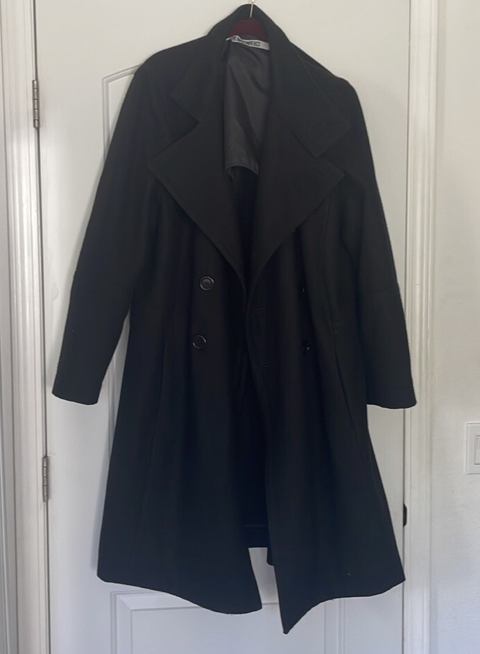 Dirk Bikkembergs Men's Black Wool Coat Sz 52 Made in Italy | eBay