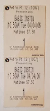 2006 Basic Instinct 2 Regal Movie Theater Ticket Stub x 2 - 4/4/06 Release Year