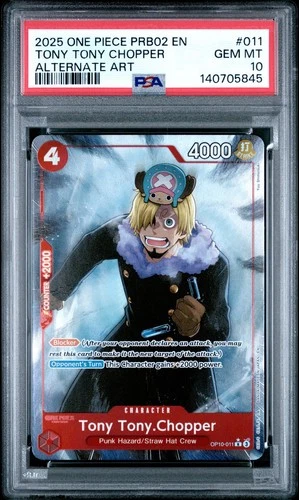 One Piece - Premium Booster Vol. 2 Tony Tony.Chopper OP10-011 - Alt Art - PSA 10