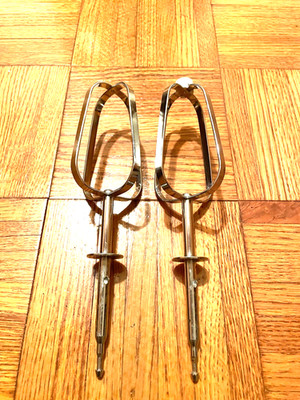 Vintage Sunbeam Mixer Beaters Chrome Kitchen Replacement Part Set of 2