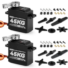 Smraza 45KG Coreless Servo Motor High Torque Steering: 2pcs 8.4V Waterproof S...