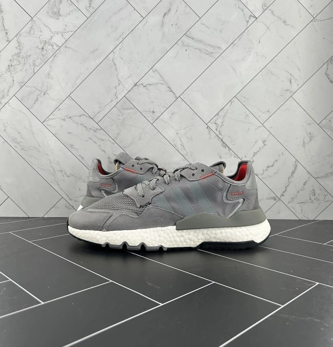 Adidas Men\'s Nite Jogger Gray Running Shoes Size 10 adidas Nite Jogger Light Solid Grey for Sale | Authenticity  main image 4