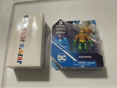 DC Comics Spin Master Aquaman 4'' Action Figure Heroes Unite Long Hair in package