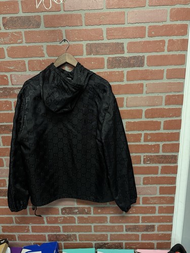 AUTHENTIC Men’s Black Gucci Off The Grid GG Monogram Jacket Hooded Size 48 🔥🔥 - Picture 12 of 24