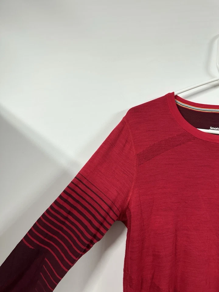 Top SmartWool Lana Merino Intraknit 200 Capa Base Mujer Manga Larga XL Rojo Foto 4 de 4