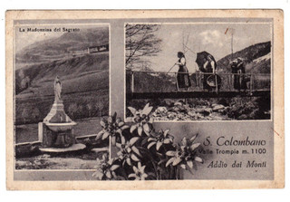 Cartolina Alta Val Trompia S. COLOMBANO COLLIO Madonna Sagrato Brescia