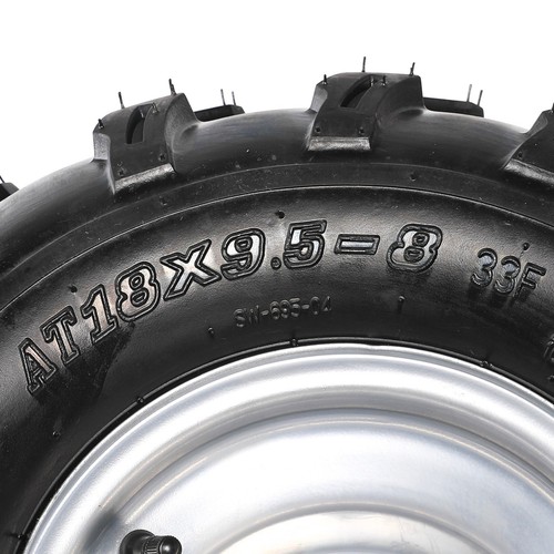 4pc 18x9.5-8 Front Rear 19x7-8 Tyre Rim Wheel 110mm ATV Quad Bike Buggy 150cc - Picture 2 of 8