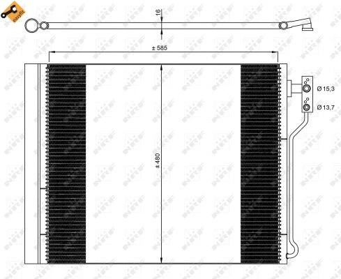 CONDENSER AIR CONDITIONING 35971 FOR BMW N20B16A 1.6L N20B20A/B 2.0L 4cyl 5 F10 - Image 2 of 4