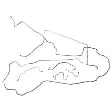 Classic Tube Brake Line Kit Complete Stainless Steel Power Disc Mustang 1974-...