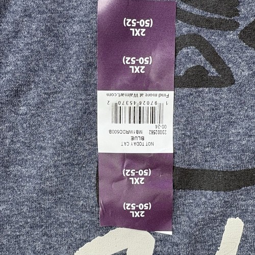 Men’s 2XL Graphic T-Shirt Funny Cat “Nope Not Today” Streetwear Grunge Y2K - Picture 4 of 10
