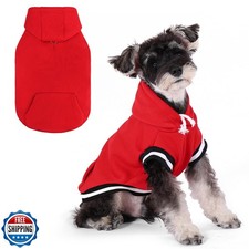 KOOLTAIL Perro Navidad Sudadera con Capucha con Correa Agujero y Anillo en D, Gruesa F