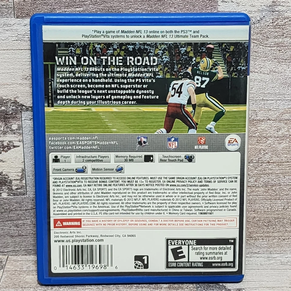 Madden NFL 13 (Sony PlayStation Vita, 2012) CIB Complete Tested  - Image 4 of 4