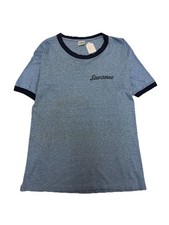 VINTAGE 1970s champion Ringer Tee Light Blue Size Medium.