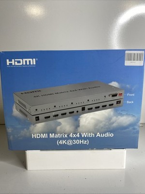 4K HDMI Matrix 4x4 with Audio Separation 4K 30Hz HDMI Matrix Switcher