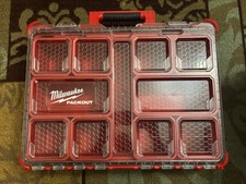 Milwaukee 48-22-8430 10-Bins Impact Resistant Polymer Packout Organizer Red