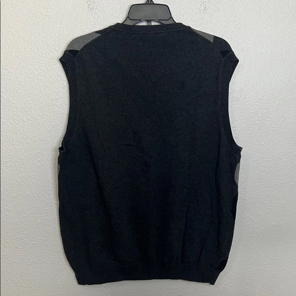 Perry Ellis Argyle Sweater Vest Gray Size Large - Image 4 of 4
