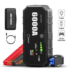 Car Jump Starter 6000A Booster Jumper Box Power Bank Battery Charger 12V