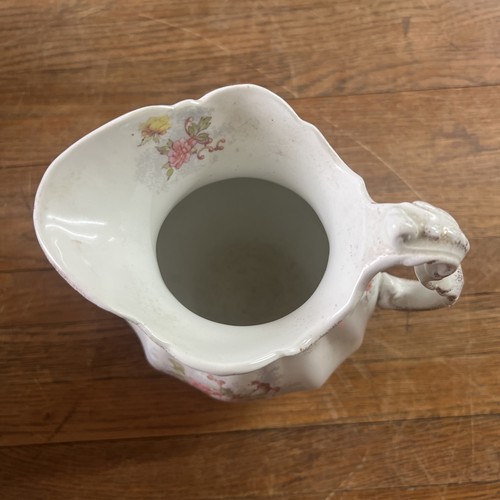 J.&G. Meakin Footed Floral Water Pitcher, Hanley England 7" Tall - Picture 2 of 11