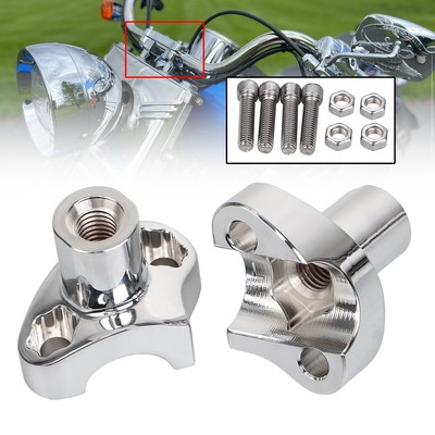 2'' Tall Handlebar Risers Bottom For Harley Sportster Softail Dyna FXD FXDB FXDWG