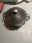 ANTIQUE WAGNER WARE SIDNEY "0" ROUND ROASTER CAST IRON WHISTLE TOP