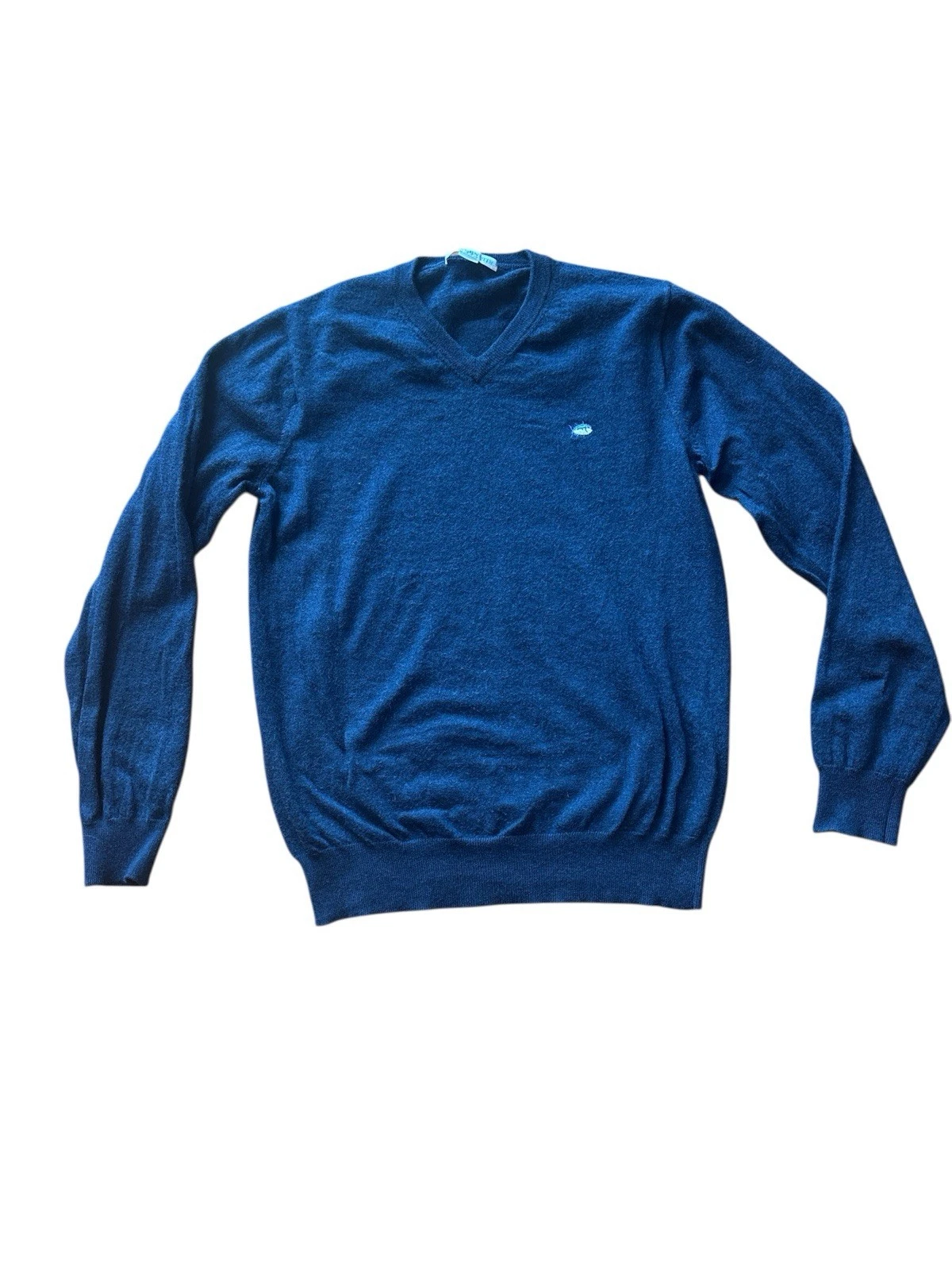 V-Neck 100% Merino Wool Sweater in Navy Blue by Southern Tide Men’s Medium