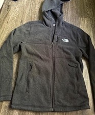 The North Face Men's dark grey Full Zip Hooded Fleece Hoodie size S