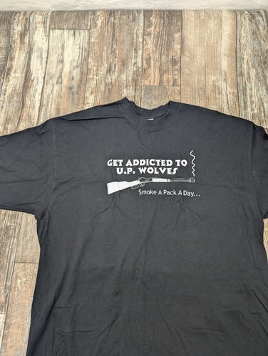 T-shirt Up North caccia lupo maglietta grafica taglia XL 2 lati. - Foto 2 di 10