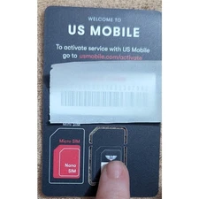 US Mobile Starter SIM Kit Warp Speed Nano Micro Mini Adaptor New Activation BYOP