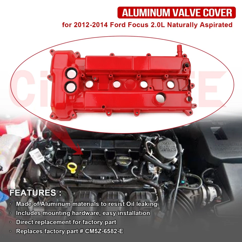 Cubierta de válvula de aluminio mejorada con kit de junta para Ford Focus 2012-2014 2,0 L NA👍 Foto 2 de 4