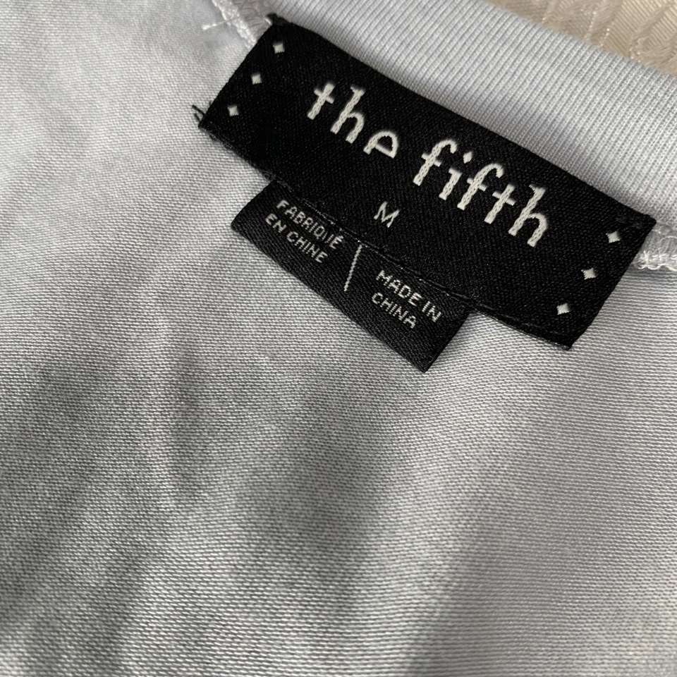 Camiseta mediana The Fifth para mujer cuello en V azul claro manga corta Foto 3 de 3