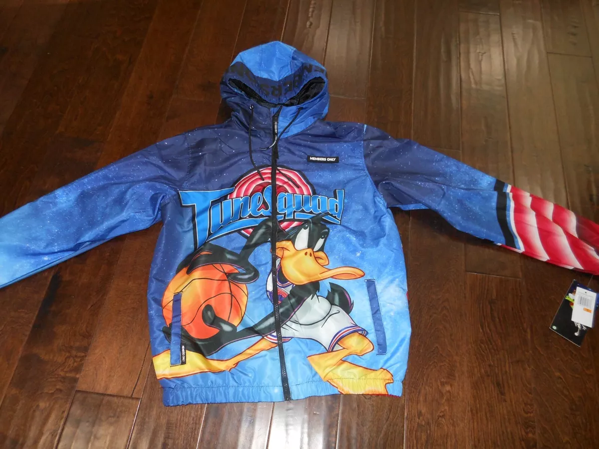 Puffer Jacket Space Jam Looney Tunes Bugs Bunny Graphic Printed Hooded  MEDIUM