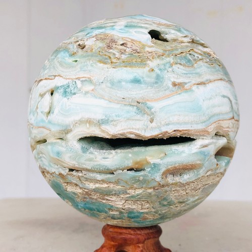 1266g Natural hemimorphite Quartz crystal Sphere Reiki mineral Healing AH316 - Foto 6 di 16