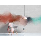 Fototapete Aquarell Kunst grau rot Premium Vlies Walls by Patel (23,10€/1qm)