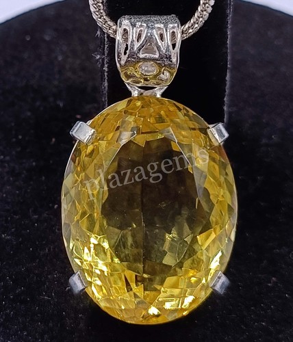 69.60 Ct Oval Yellow Citrine Pendant 925 Strealing silver Loose Gems 5FRA - Picture 4 of 7