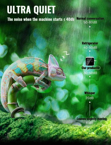1 Set Quiet Reptile Mister-Automatic,Timer, Fine Mist,Water Shortage Protection - Picture 10 of 31