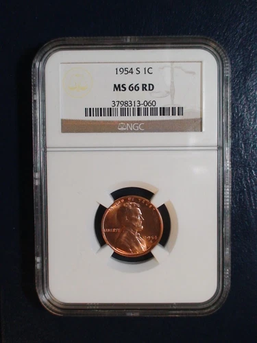 1954 S Lincoln Wheat Cent NGC MS66 RED GEM 1C Coin PRICED TO SELL QUICKLY!