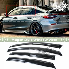 FITS 2022-26 HONDA CIVIC HATCHBACK JDM MUGEN STYLE WINDOW VISOR RAIN GUARD VENT