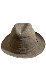 Vintage Adam Brand Tweed/Polyester Fedora Hat Size Medium