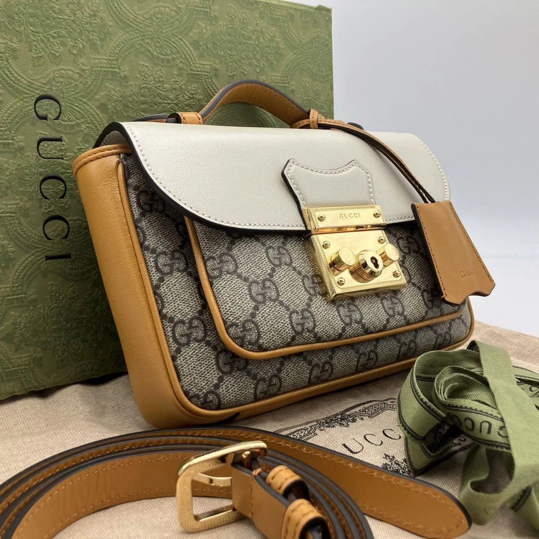 Cadenas sac bandoulière GUCCI complet accessoires classe 2 voies #PCH9OE