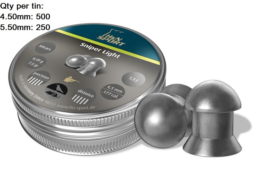 H&N Pellets .177/4.50mm & .22/5.50mm for Hunting Plinking Targets